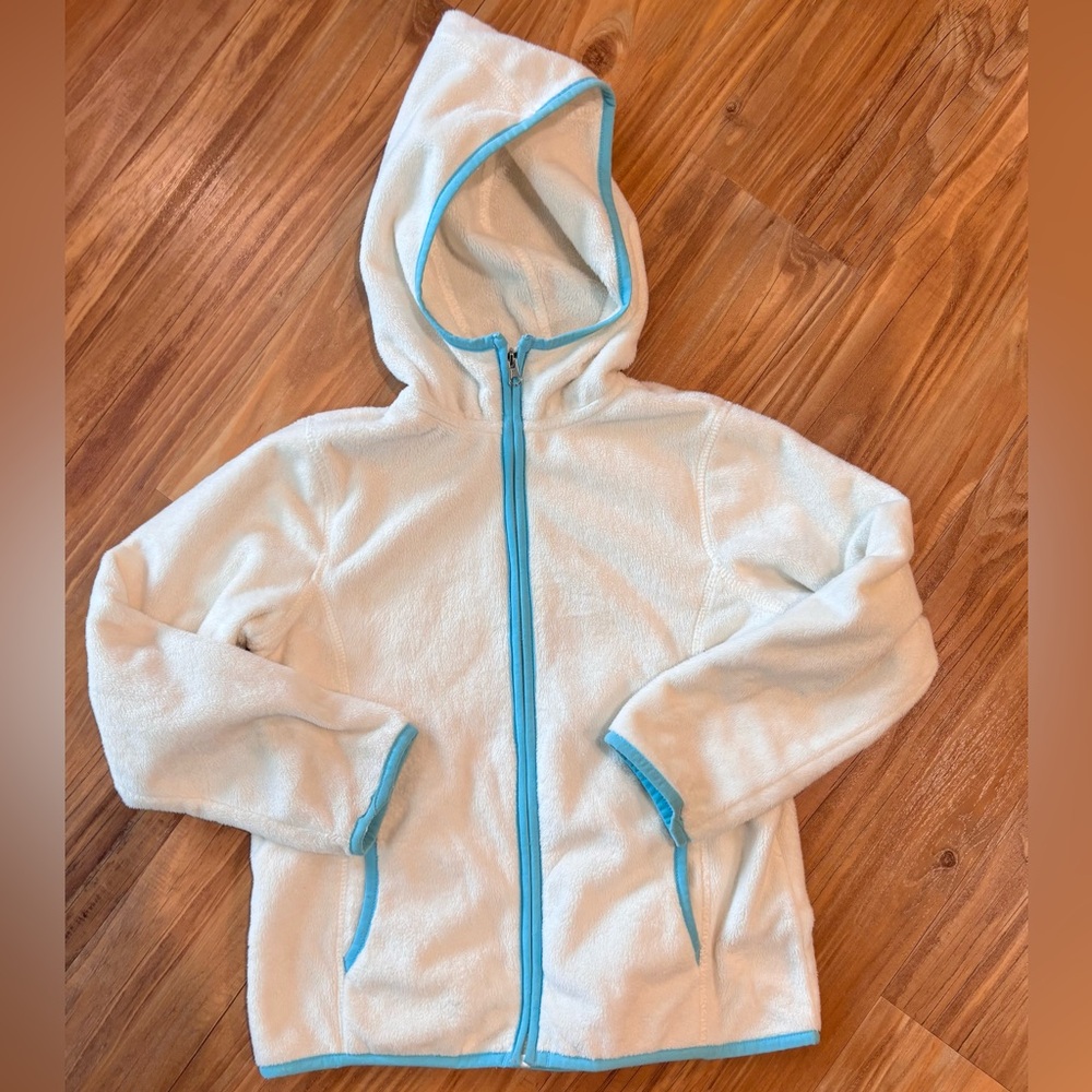 Lands' End Kids'  Hoodie with Blue Accents size 6x/Large